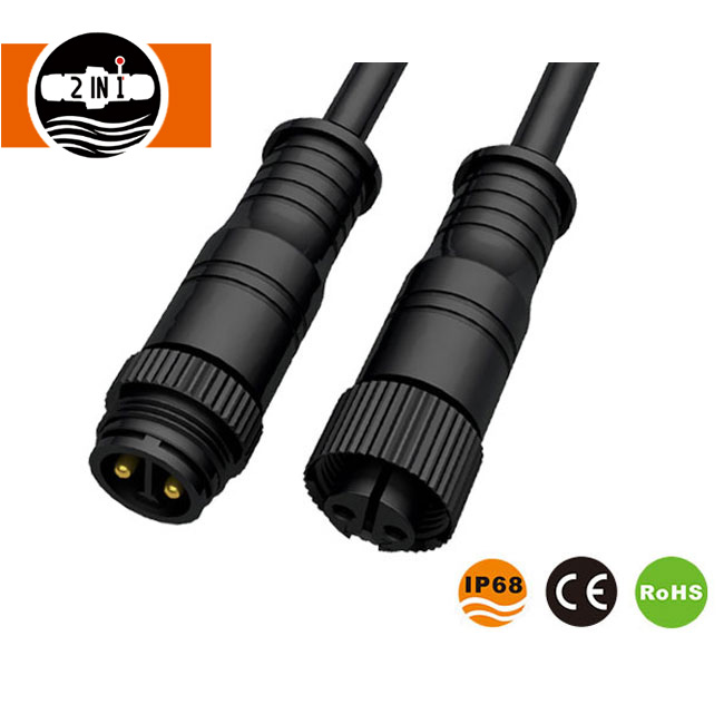 Conector de cabo impermeável M16 de 2 pinos