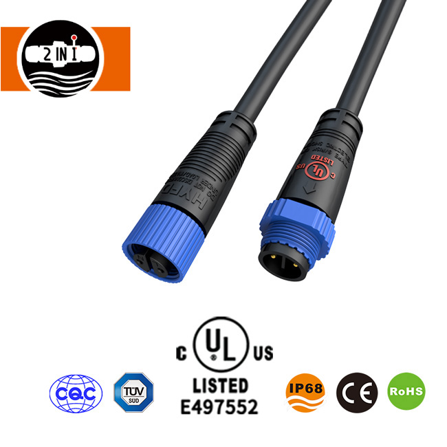 Conector fêmea macho à prova d'água UL M15